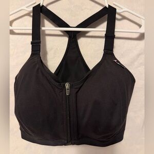 Victoria's Secret Black Zip-Front Sports Bra